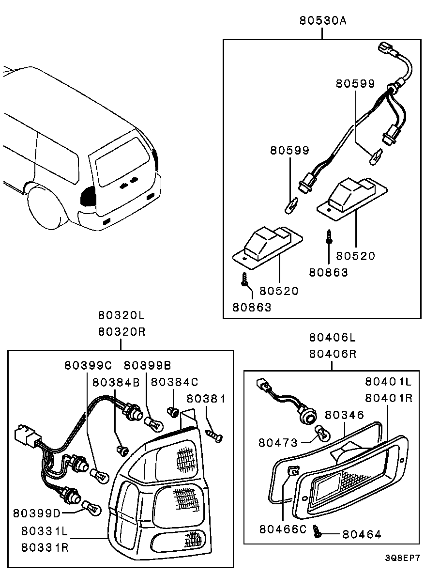 Mitsubishi MS 820046 - Λυχνία, φωτισμός πίνακα οργάνων www.parts5.com