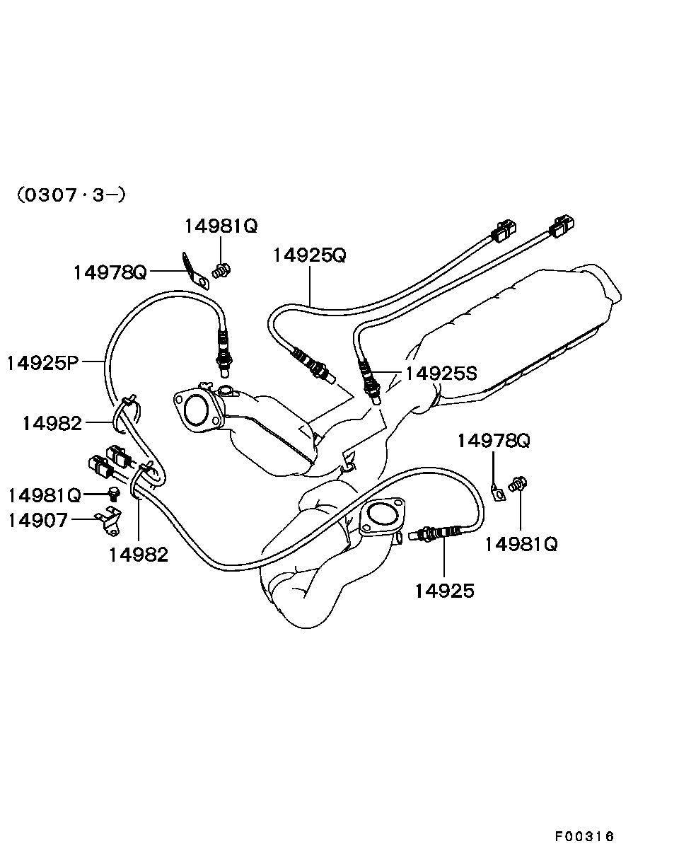 Mitsubishi MR507378 - Sonda Lambda parts5.com