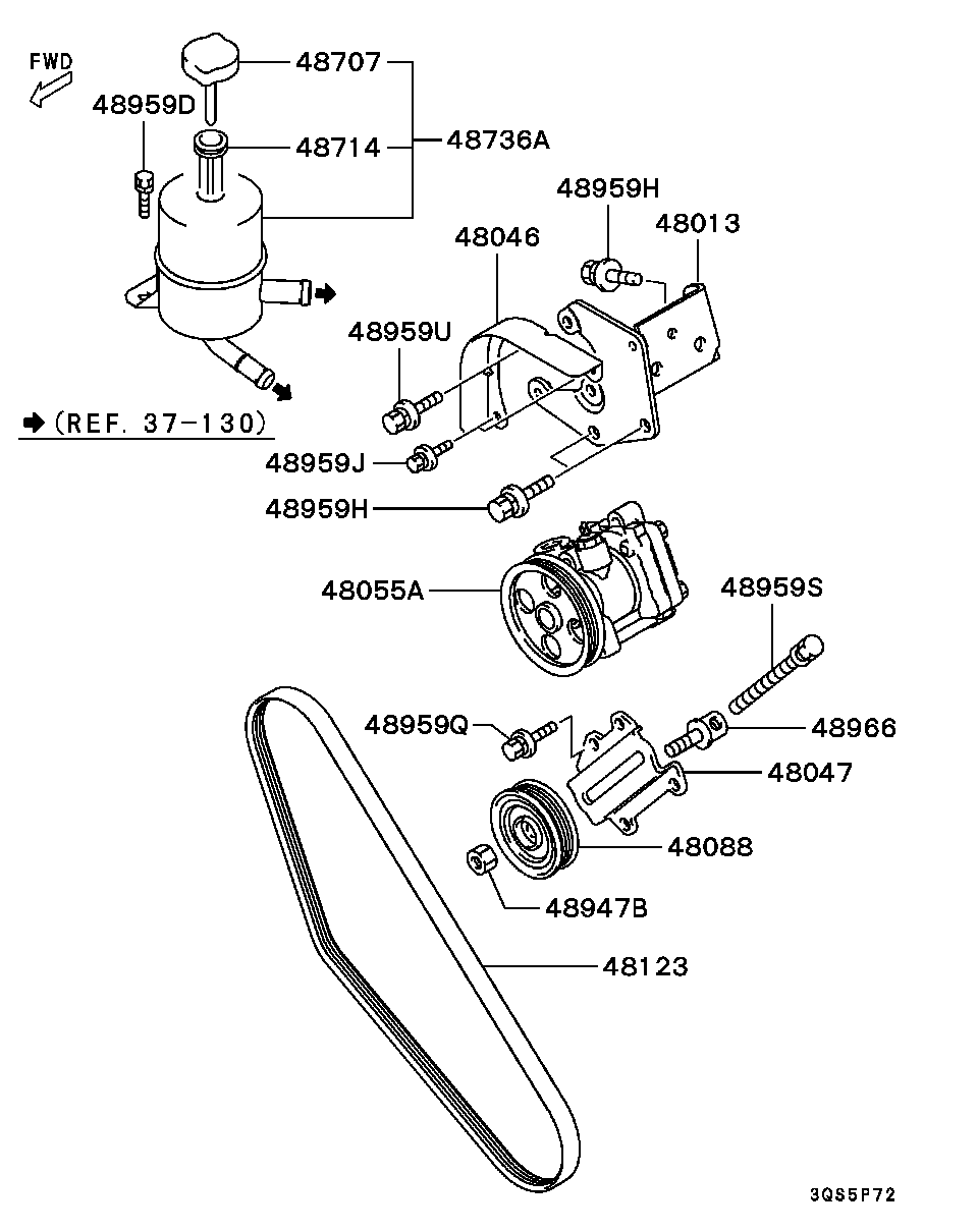 Mitsubishi MN155726 - Curea transmisie cu caneluri www.parts5.com