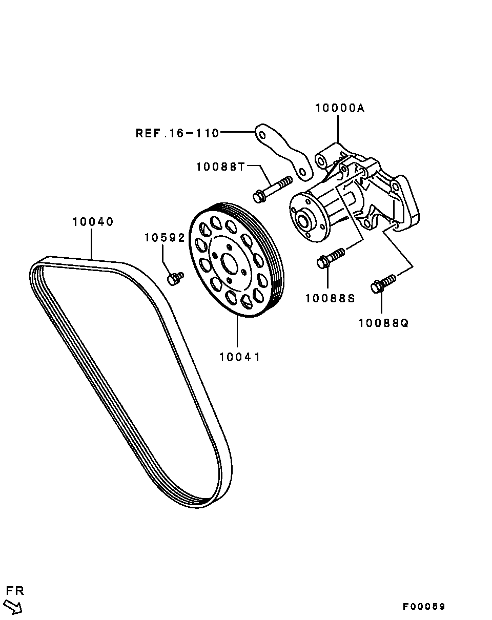 Mitsubishi MN195737 - Curea transmisie cu caneluri www.parts5.com