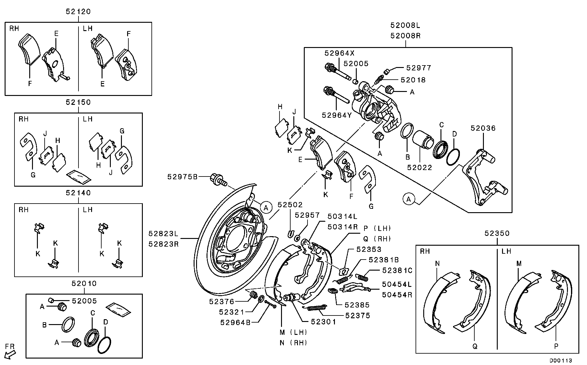 MAZDA 4605A487 - Σετ τακάκια, δισκόφρενα www.parts5.com