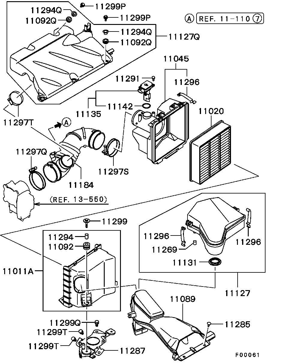 MITSUBISHI (BBDC) MR552951 - Filtr powietrza www.parts5.com