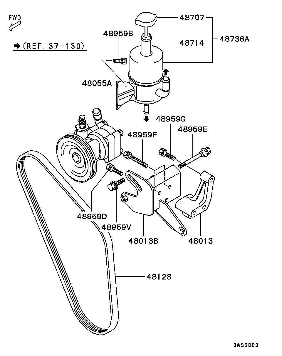 Mitsubishi MD311704 - Correa trapecial poli V www.parts5.com