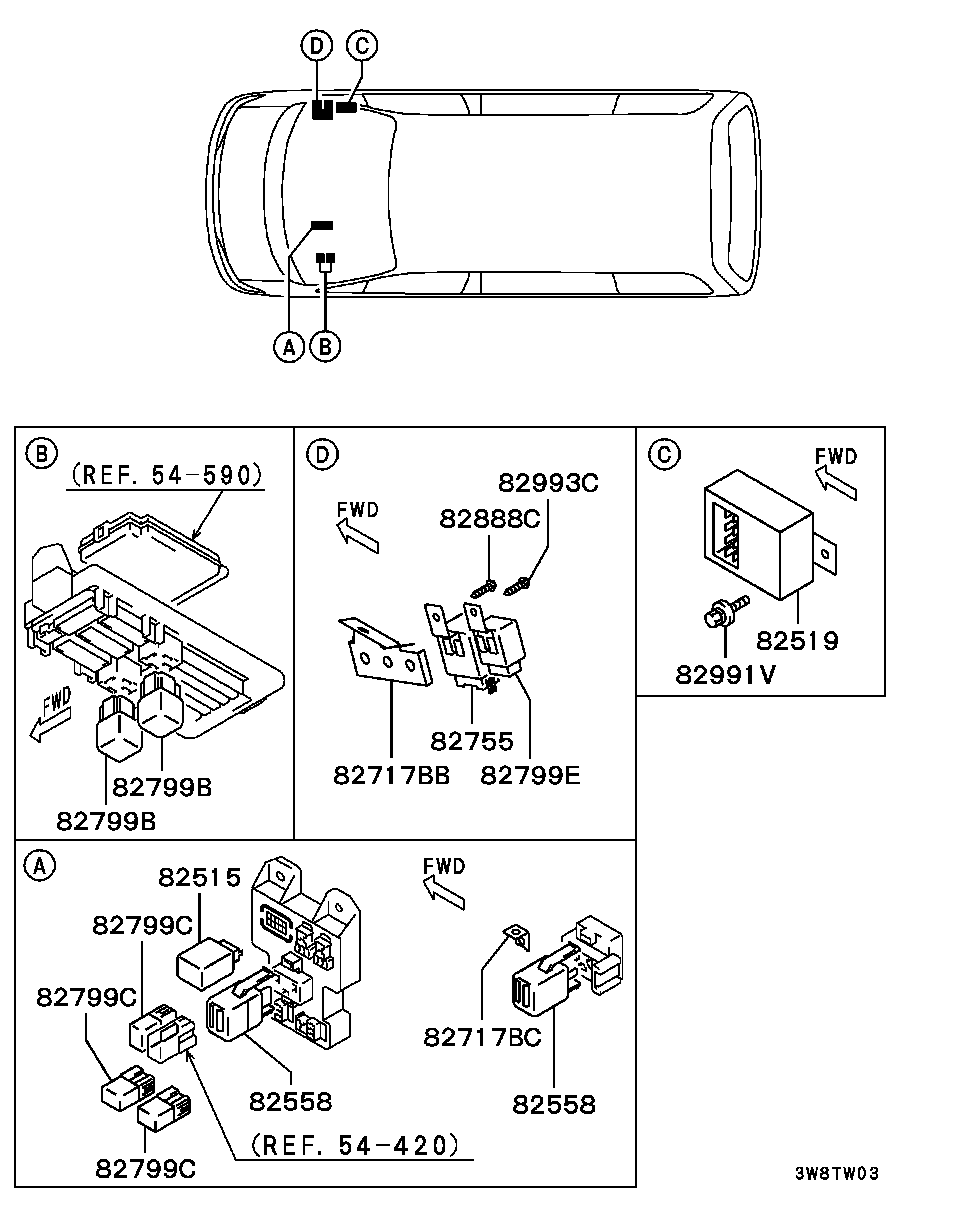 Mitsubishi MB629083 - Реле, рабочий ток www.parts5.com