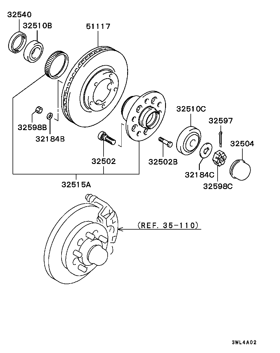 Mitsubishi MB633087 - Комплект подшипника ступицы колеса www.parts5.com