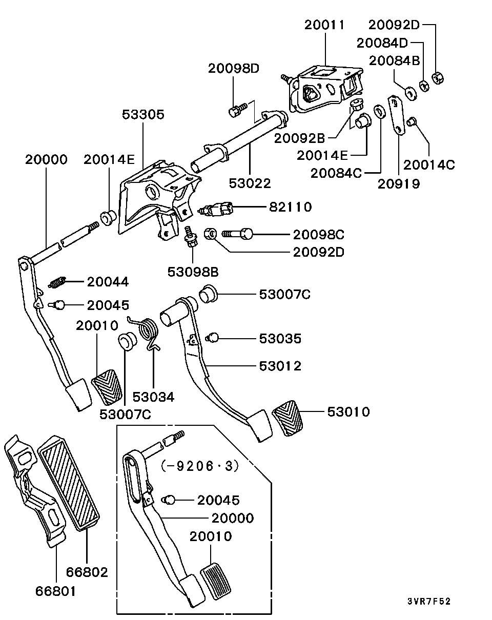 Mitsubishi MA126093 - Brake - brake & clutch pedal: 01 pcs. www.parts5.com