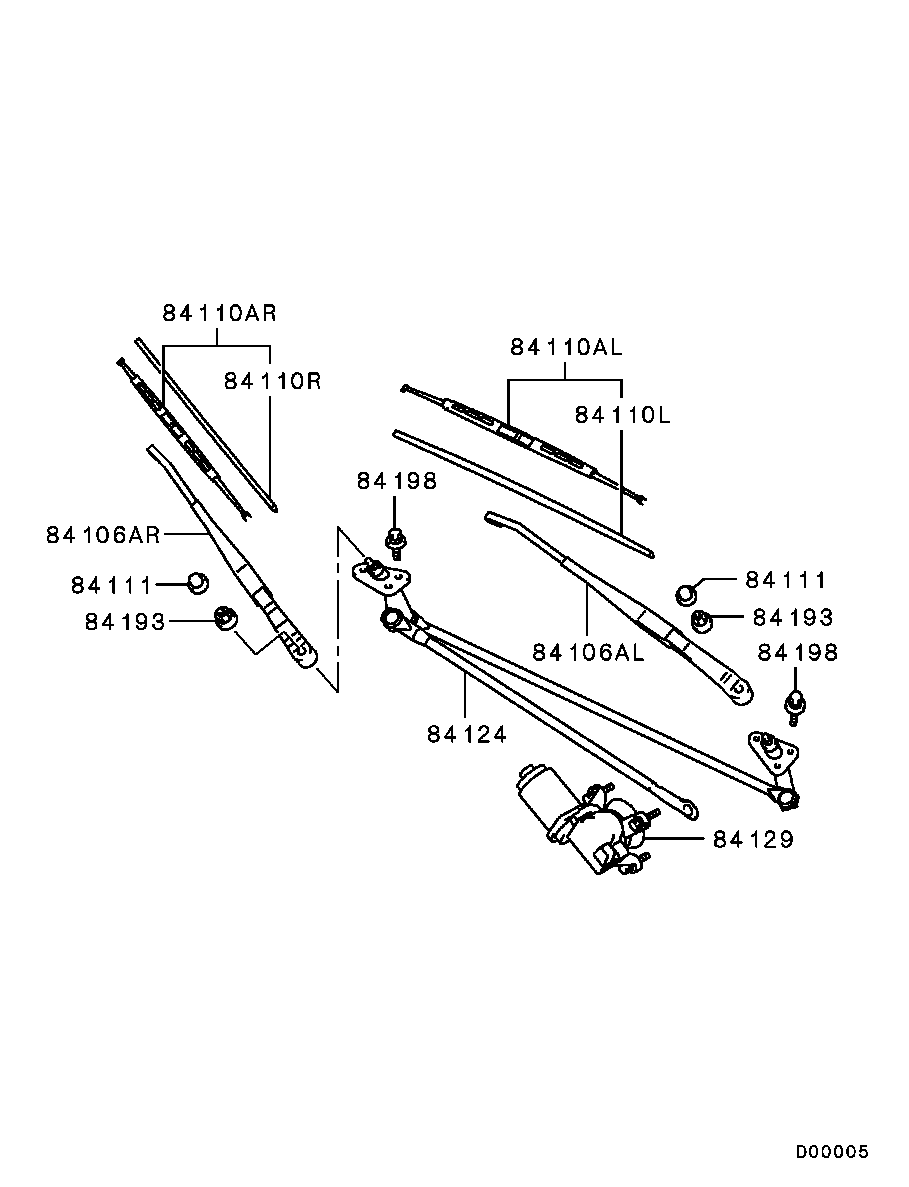 Mitsubishi 8250A011 - Pióro wycieraczki www.parts5.com