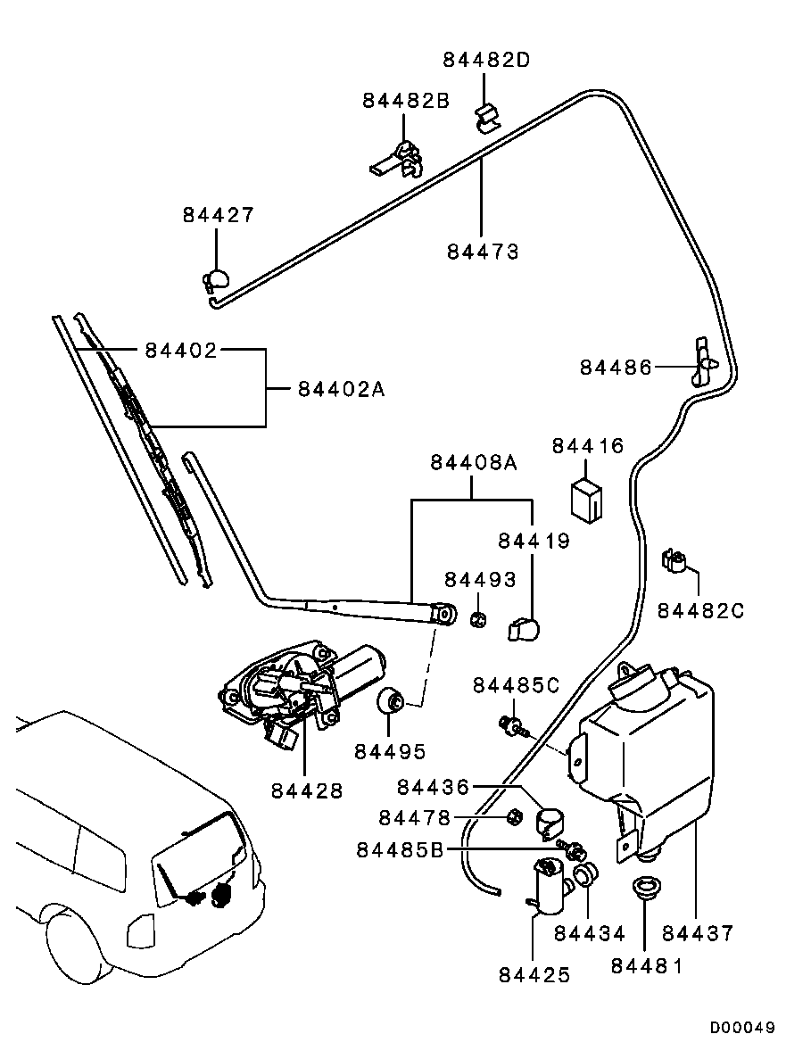 Mitsubishi MR416630 - Μάκτρο καθαριστήρα www.parts5.com