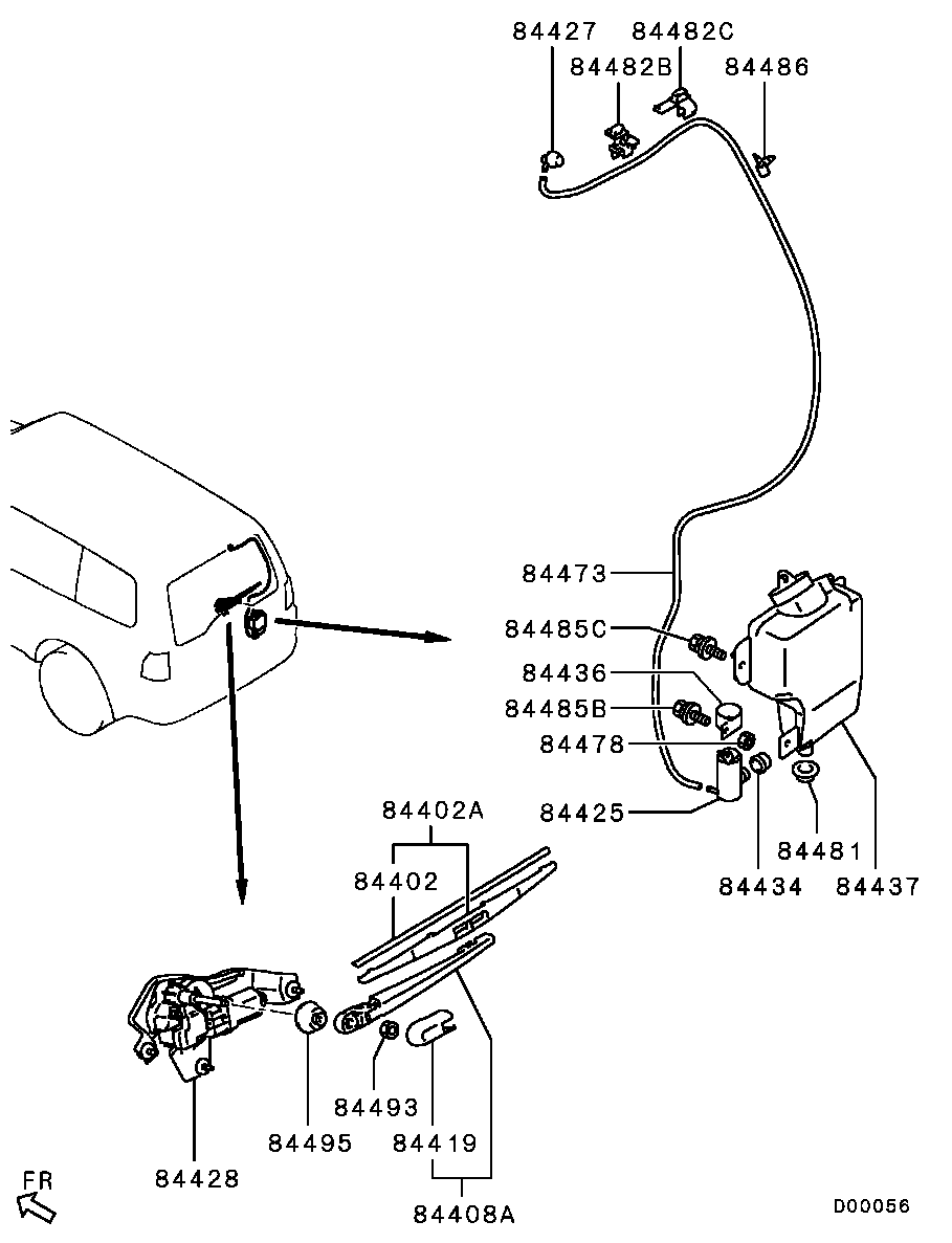 Mitsubishi 8253A030 - Pióro wycieraczki www.parts5.com