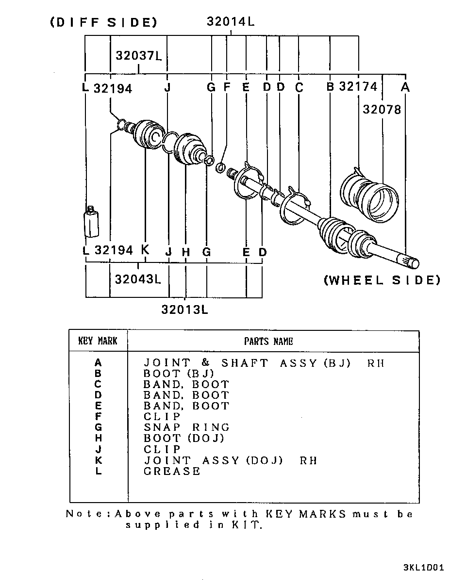 Mitsubishi MB526276 - Fuelle, árbol de transmisión www.parts5.com