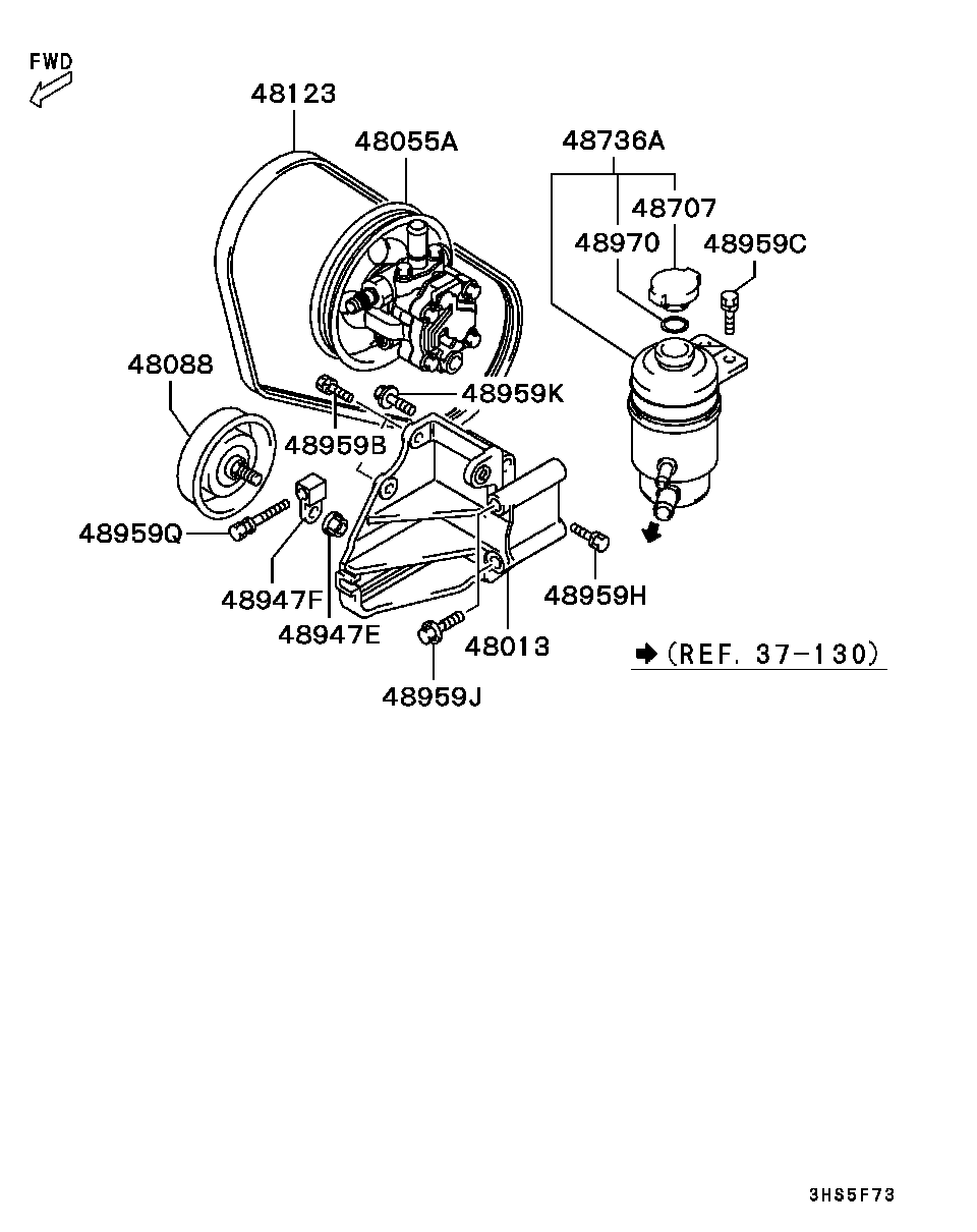 Mitsubishi MD338462 - Поликлиновой ремень www.parts5.com