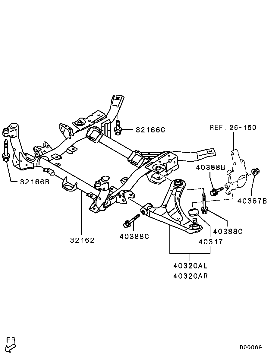 Mitsubishi 4013A292* - Έδραση, ψαλίδι www.parts5.com