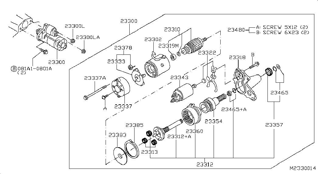 NISSAN 23361-1P115 - Repair Kit, starter www.parts5.com