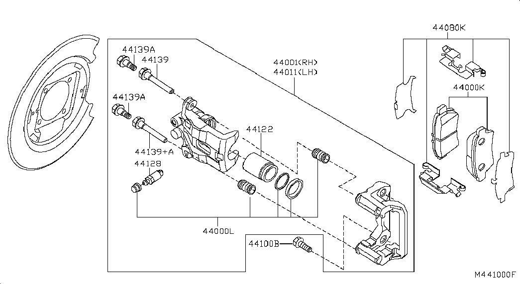 Infiniti 44120-EA026 - Komplet za popravilo, sedlo kolutne zavore www.parts5.com