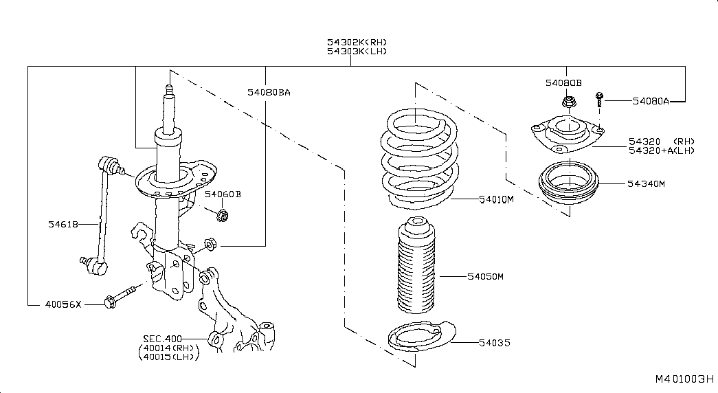 NISSAN 54618-BA60A - Brat / bieleta suspensie, stabilizator www.parts5.com