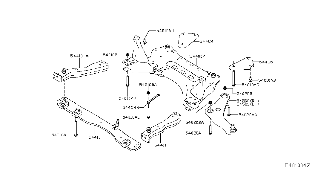 NISSAN 54501-4EA0B - Track Control Arm parts5.com