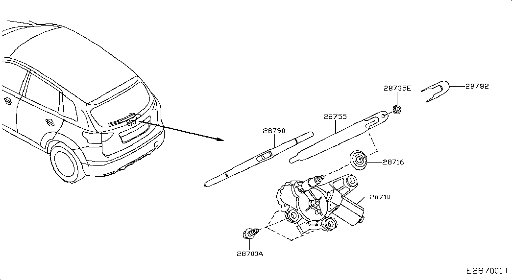 NISSAN 287904EA0A - Pióro wycieraczki www.parts5.com