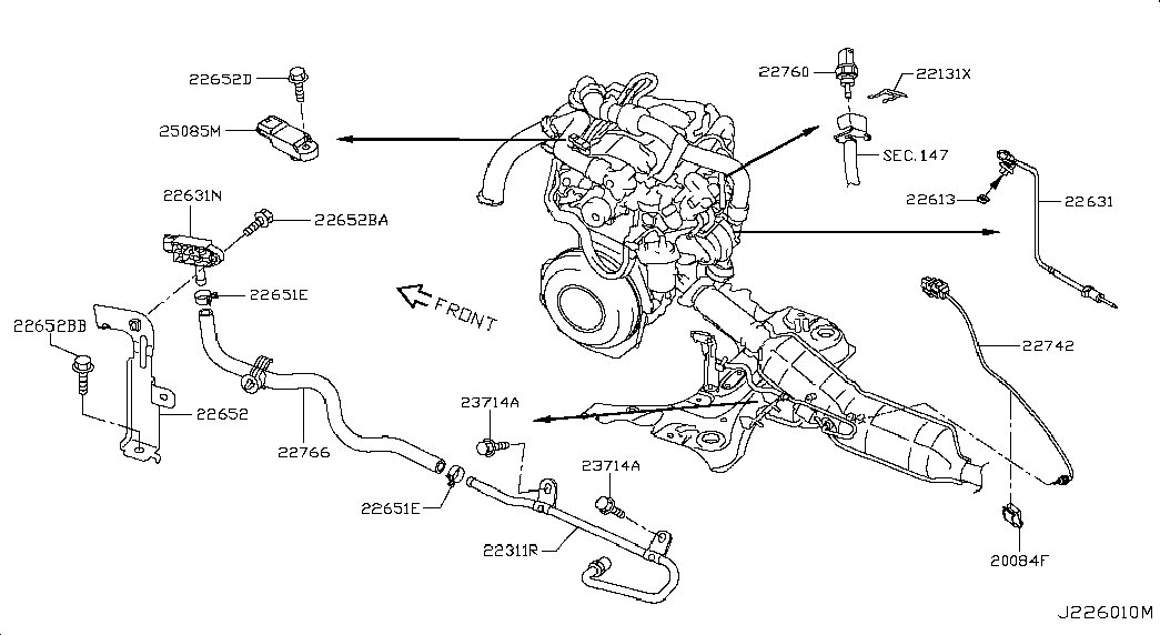 NISSAN 25085AW300 - Czujnik, ciśnienie doładowania www.parts5.com