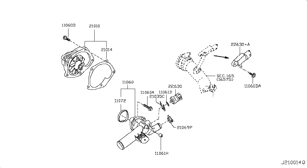 NISSAN 22630-00Q2H - Sensor, coolant temperature parts5.com