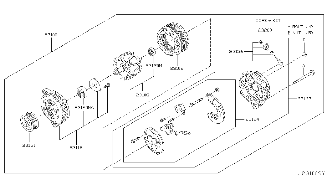 NISSAN 23100-AU400 - Generator / Alternator www.parts5.com