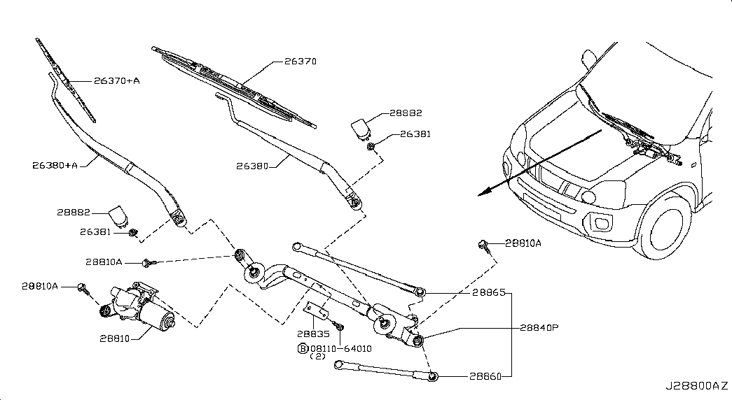 NISSAN 28891JG400 - Wiper Blade parts5.com