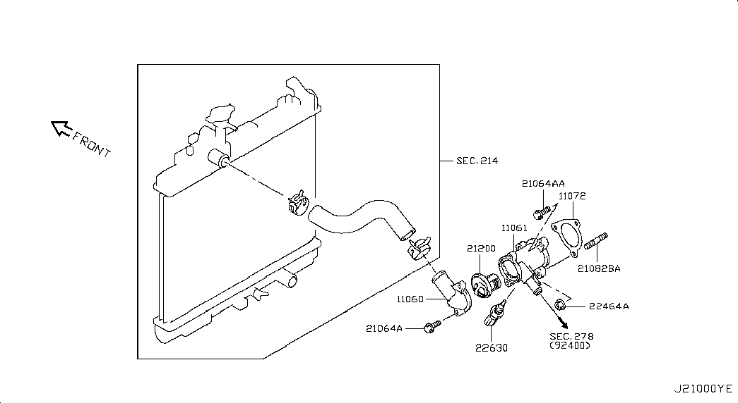 Infiniti 226304A00A - Sensor, temperatura del refrigerante www.parts5.com