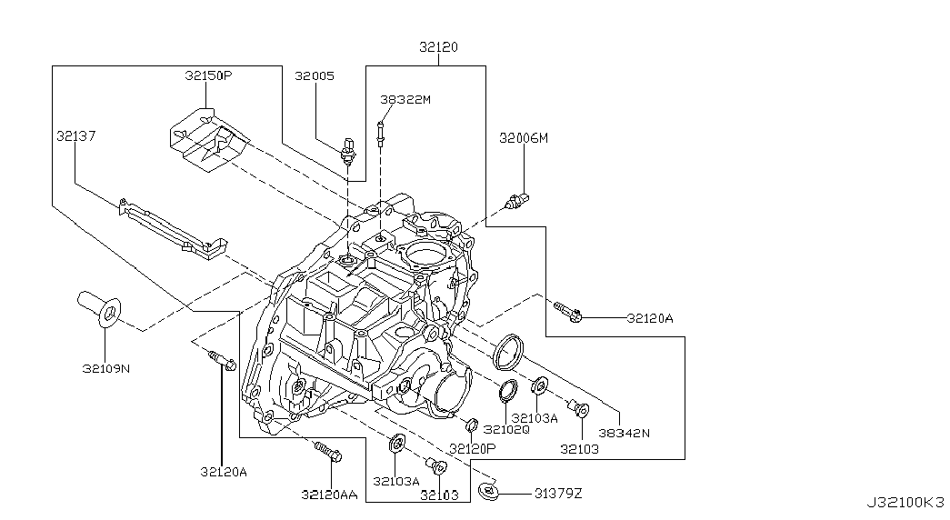 NISSAN 38342AW602 - Tesnilni obroc za gred, diferencial www.parts5.com