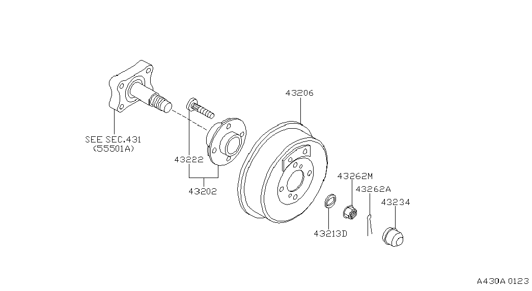 NISSAN 43200-73R05 - Set rulment roata www.parts5.com