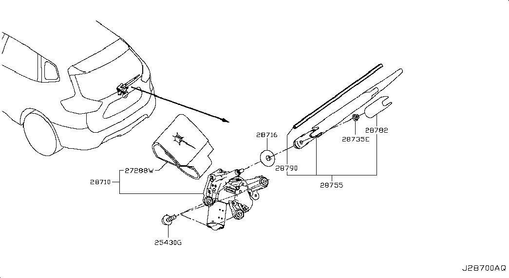 NISSAN 28790JE20A - Metlica brisalnika stekel www.parts5.com