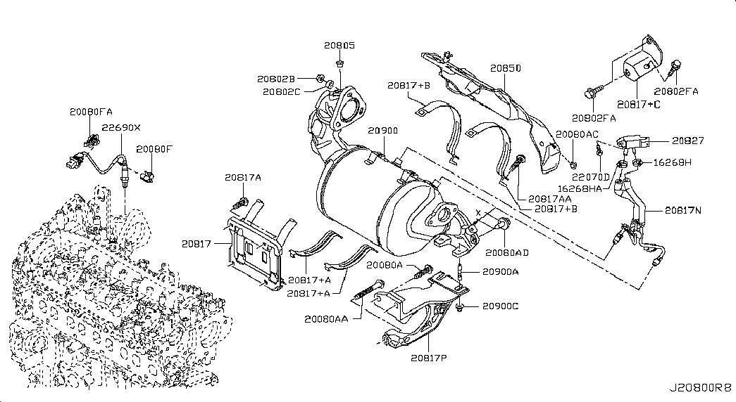 NISSAN 2269000Q0L - Lambda sonda www.parts5.com