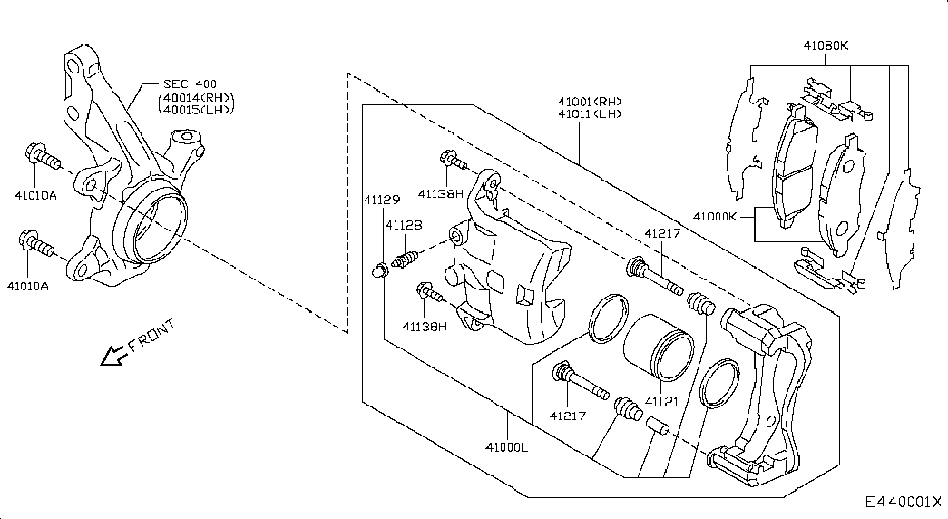 Infiniti D1060-1HA0B - Тормозные колодки, дисковые, комплект www.parts5.com