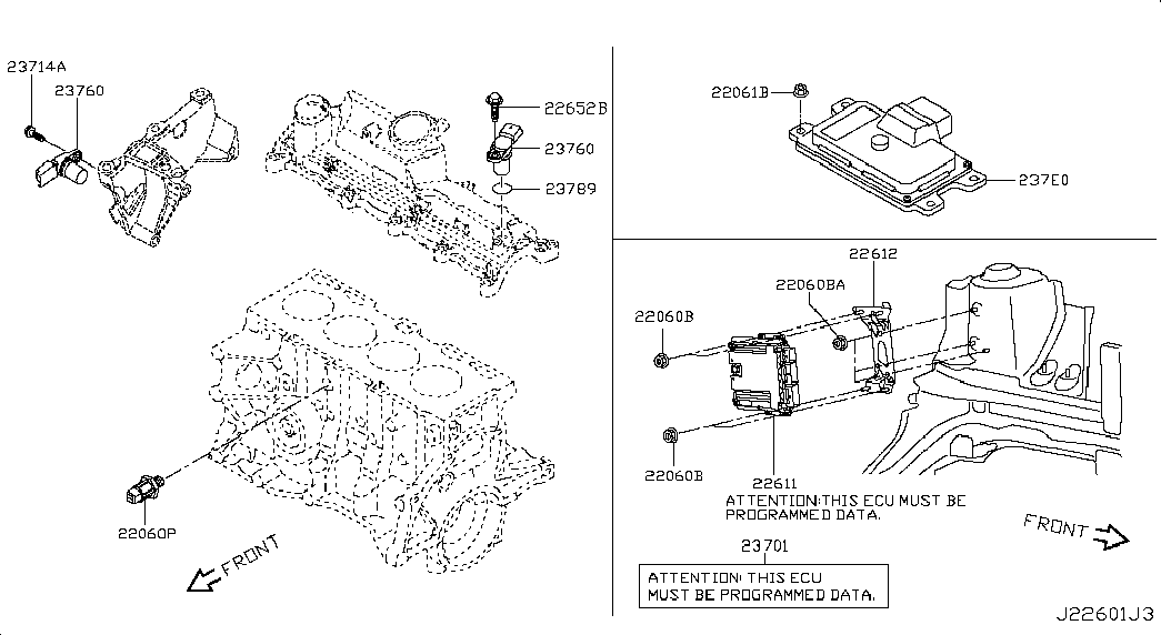 Infiniti 2376000Q0E - Sensor, camshaft position www.parts5.com