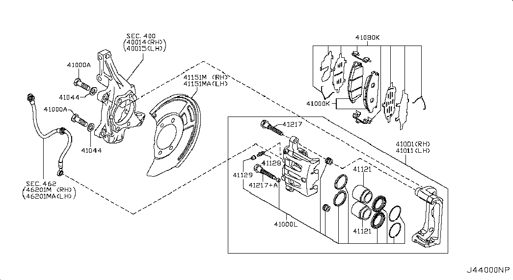 NISSAN 41001-CN91B - Тормозной суппорт www.parts5.com