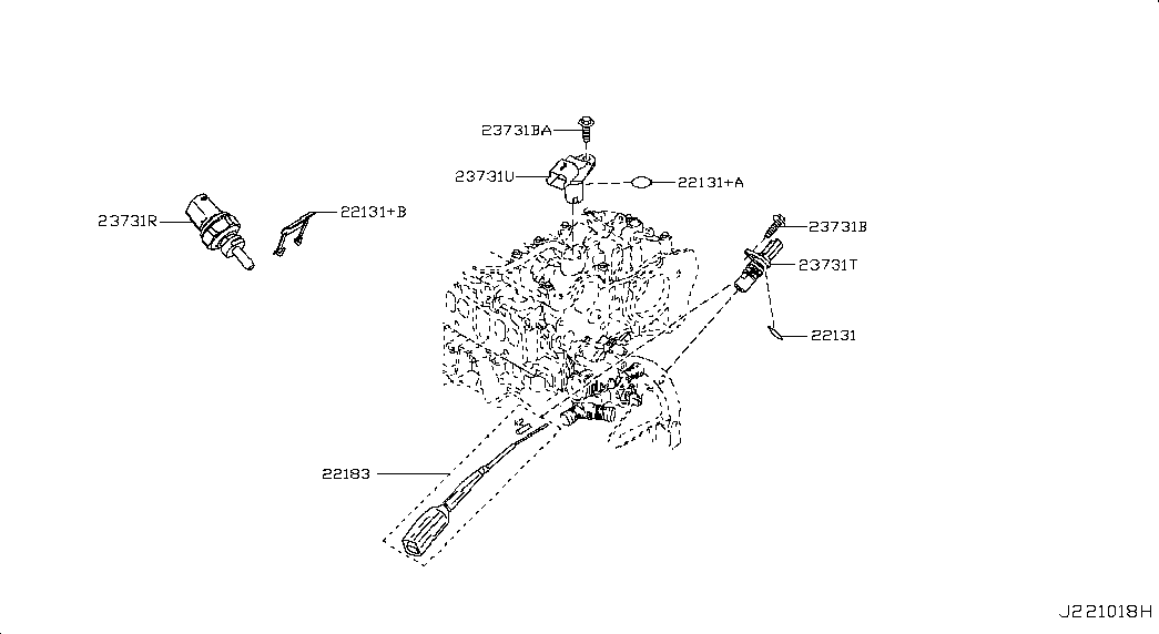 NISSAN 2373100Q0C - Σηματοδ. παλμών, στροφ. άξονας www.parts5.com