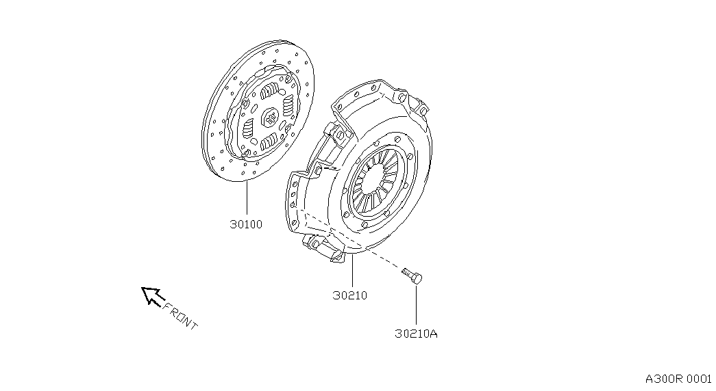 NISSAN 30100-22J03 - Clutch Disc parts5.com