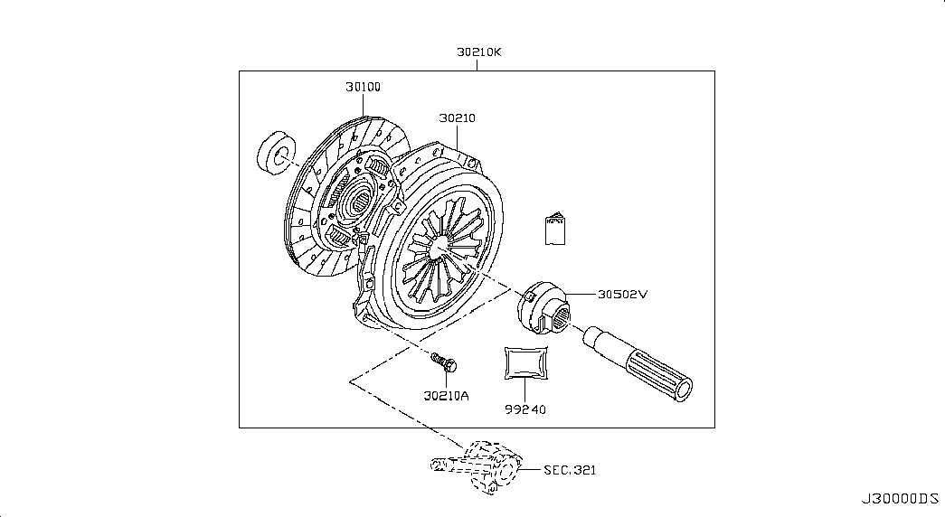 RENAULT 23354-00QAK - COVER KIT-CLUTCH,REPAIR www.parts5.com