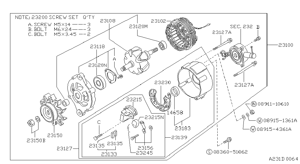 NISSAN 23120-61502 - Ρουλεμάν www.parts5.com