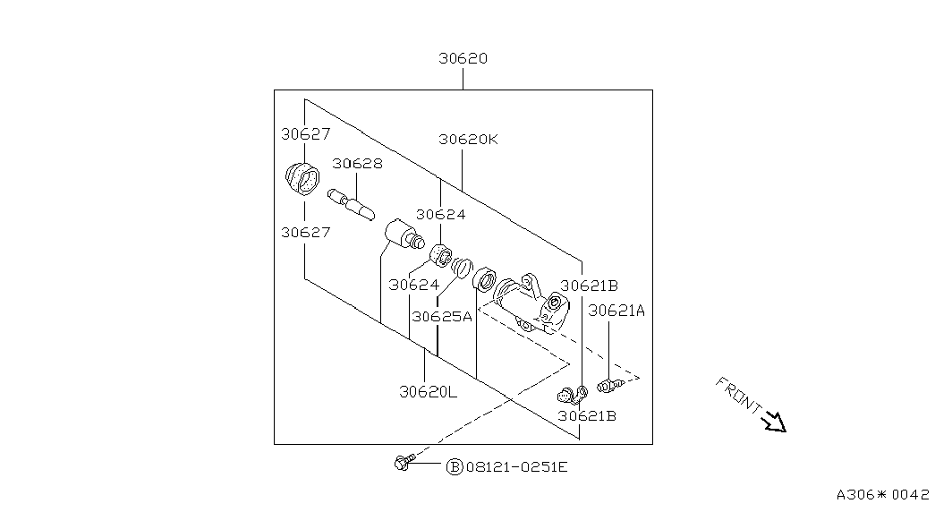 NISSAN 30620-09G00 - Slave Cylinder, clutch parts5.com