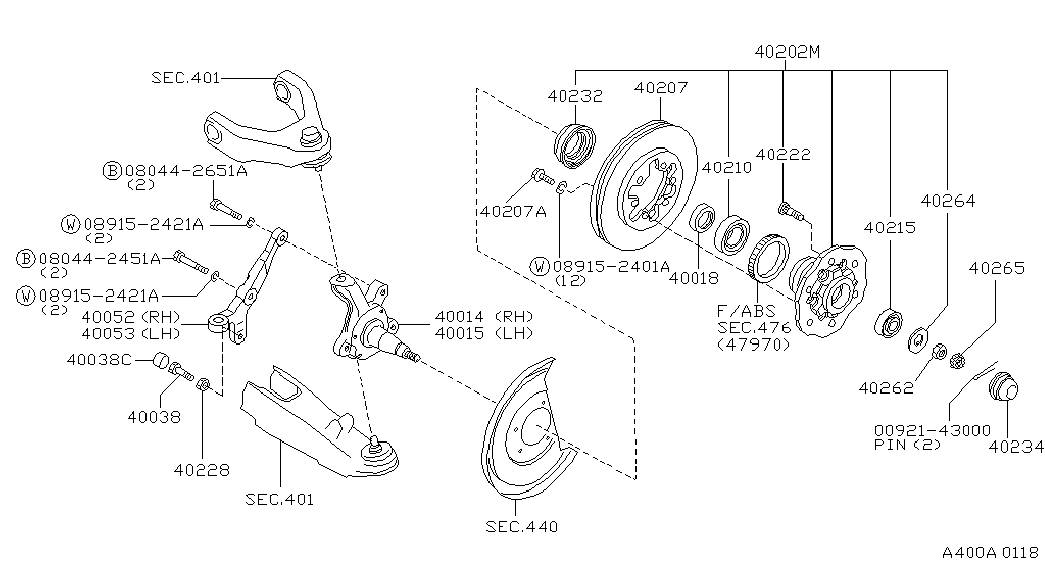 NISSAN 0092143000 - Sada ložisek kol www.parts5.com