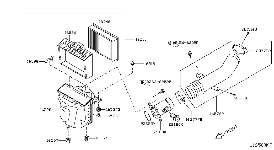 Infiniti 16546 V0100 - Φίλτρο αέρα www.parts5.com