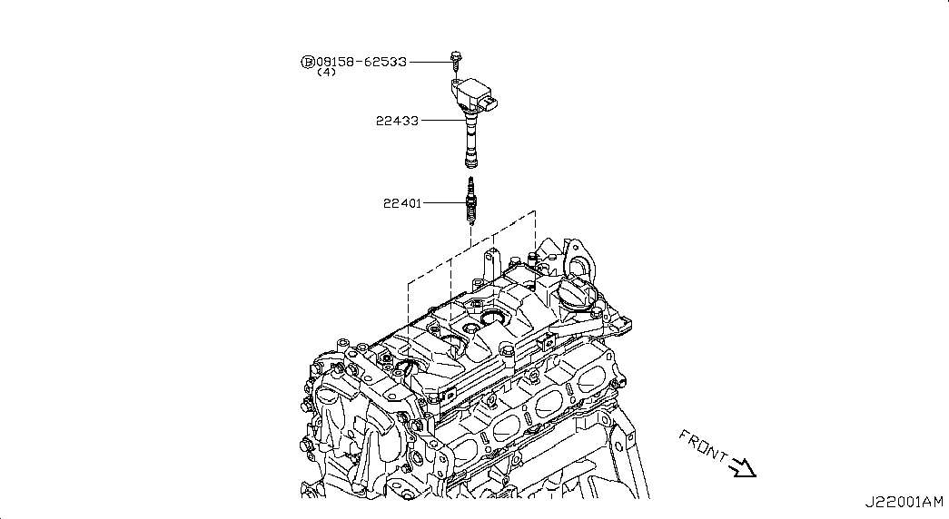 NISSAN 224011TT1C - Vzigalna svecka www.parts5.com