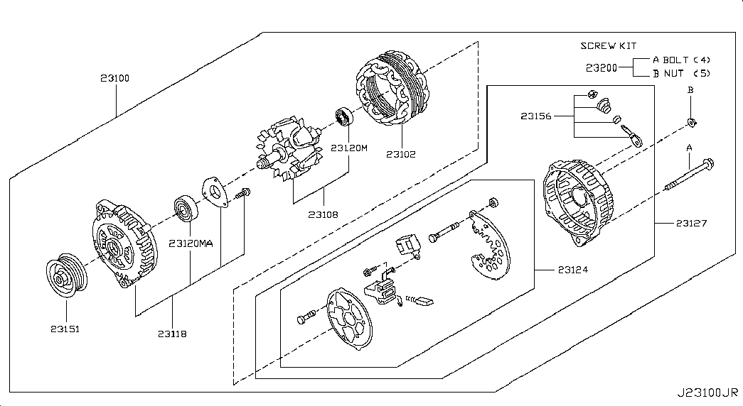 Infiniti 23100-AU40D - Generator / Alternator www.parts5.com