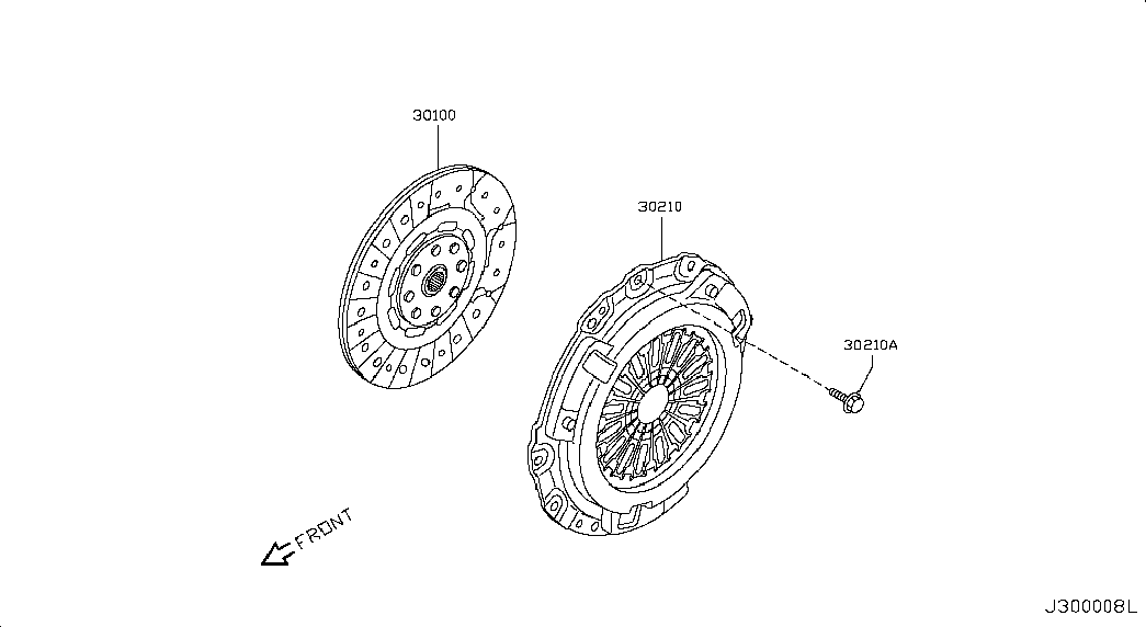 RENAULT 30 10 0JA 00A - Диск сцепления, фрикцион www.parts5.com