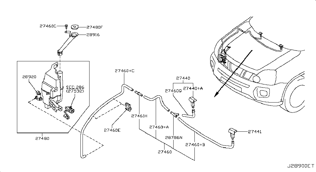 NISSAN 28930JG40A - Pesuveedüüs, Klaasipuhastus www.parts5.com