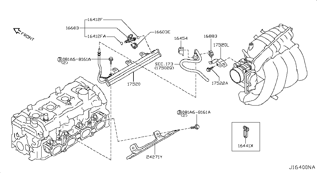 NISSAN 16618 AX200 - Ripustinkumi www.parts5.com