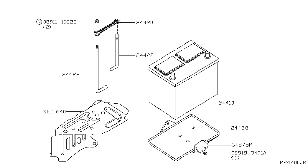 NISSAN 244102X901 - Μπαταρία εκκίνησης www.parts5.com