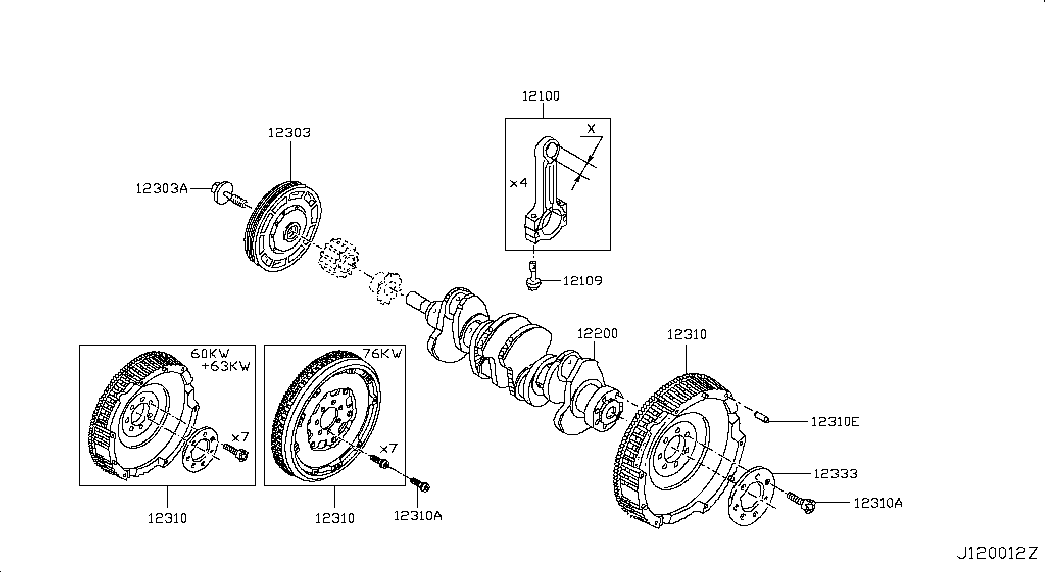 NISSAN 12303-00QBA - Belt Pulley, crankshaft www.parts5.com