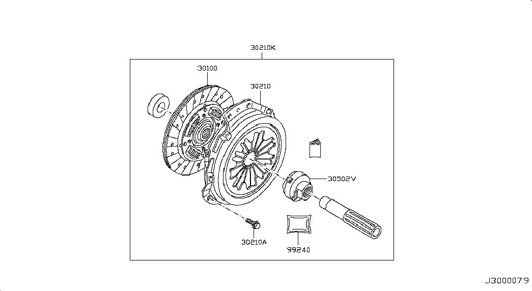 NISSAN 30502-00QAA- - Ρουλεμάν πίεσης www.parts5.com