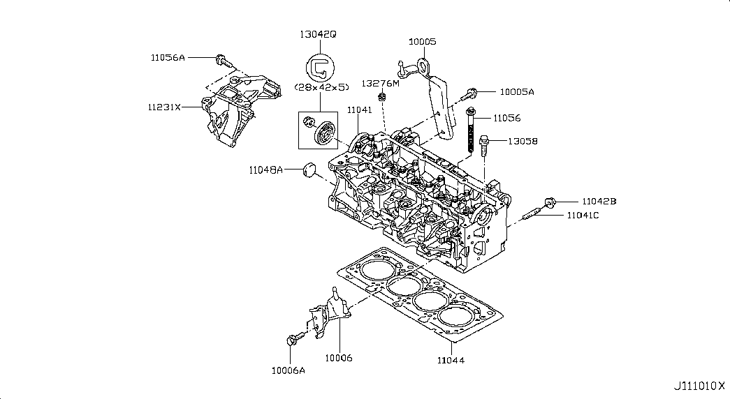 NISSAN 15056-00QAA - Гумичка на клапан, уплътн. пръстен, стъбло на кл. www.parts5.com