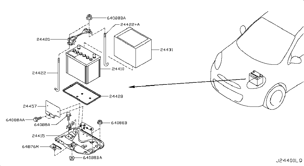 RENAULT 244101HD1B - Starter Battery parts5.com